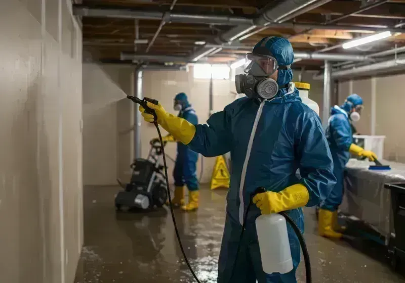 Basement Sanitization and Antimicrobial Treatment process in Brentwood, MO