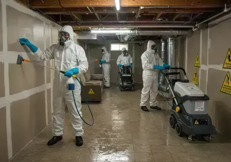 Basement Moisture Removal and Structural Drying process in Brentwood, MO